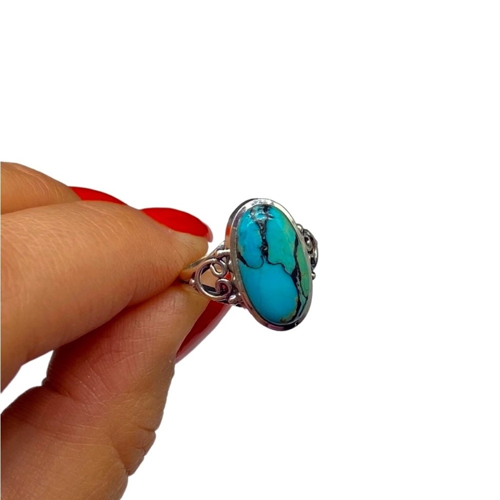 Sold to D Brummett 😍NWT Sterling & Tibetan Turquoise Ring - Picture 10 of 14